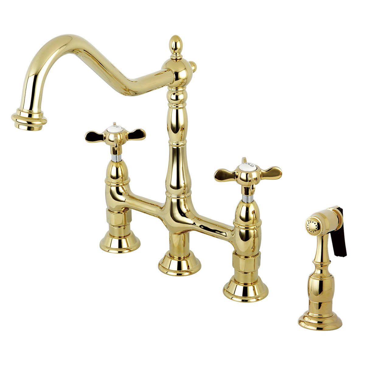 Oil Rubbed Bronze Kitchen Faucet with Brass Sprayer C444769