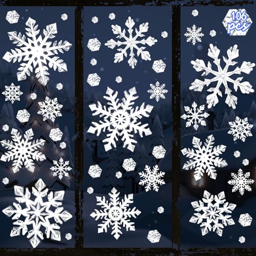 Extra Large Snowflake Window Clings H227