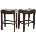 Brown Backless Counter Stools (Set of 2) I332
