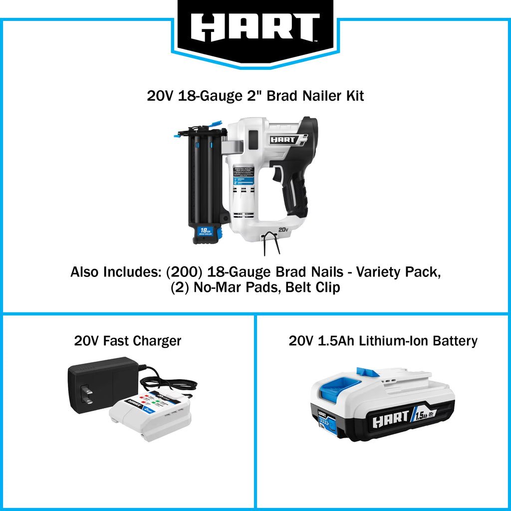 20-Volt 18-Gauge Battery-Powered Brad Nailer Kit P932438