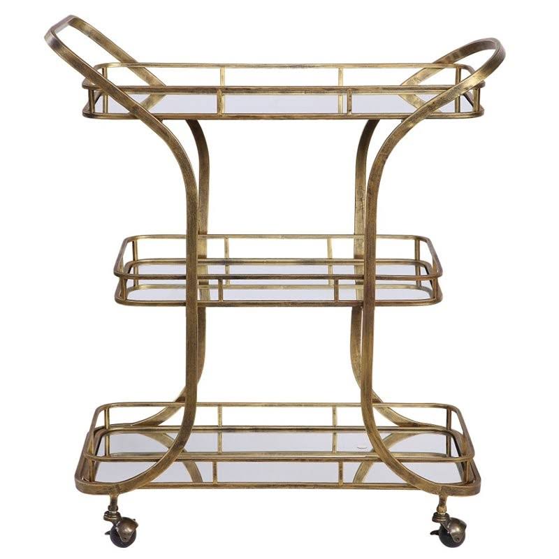 Antique Gold Serving Cart F76445