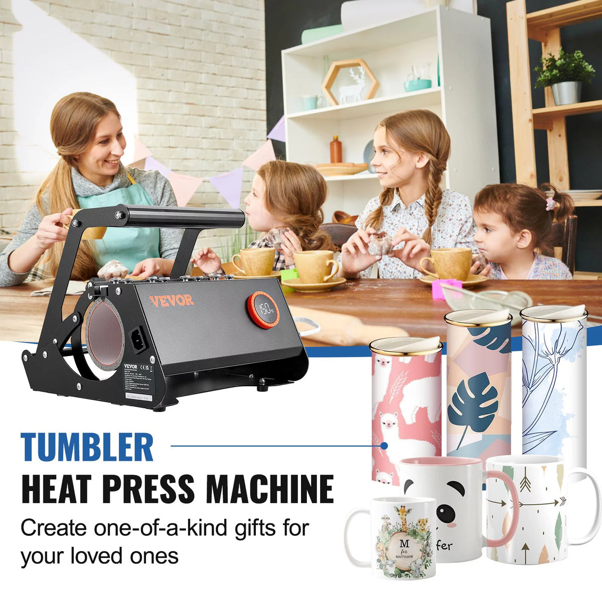 30oz Mug Heat Press Machine Sublimation Transfer for Straight Skinny Tumblers F71142