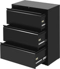 White 4 Drawer Metal Lateral File Cabinet with Lock E5704