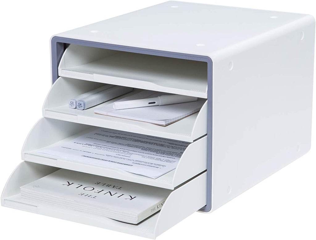 4 Tier Stackable File Cabinet with Sliding Drawers C7194