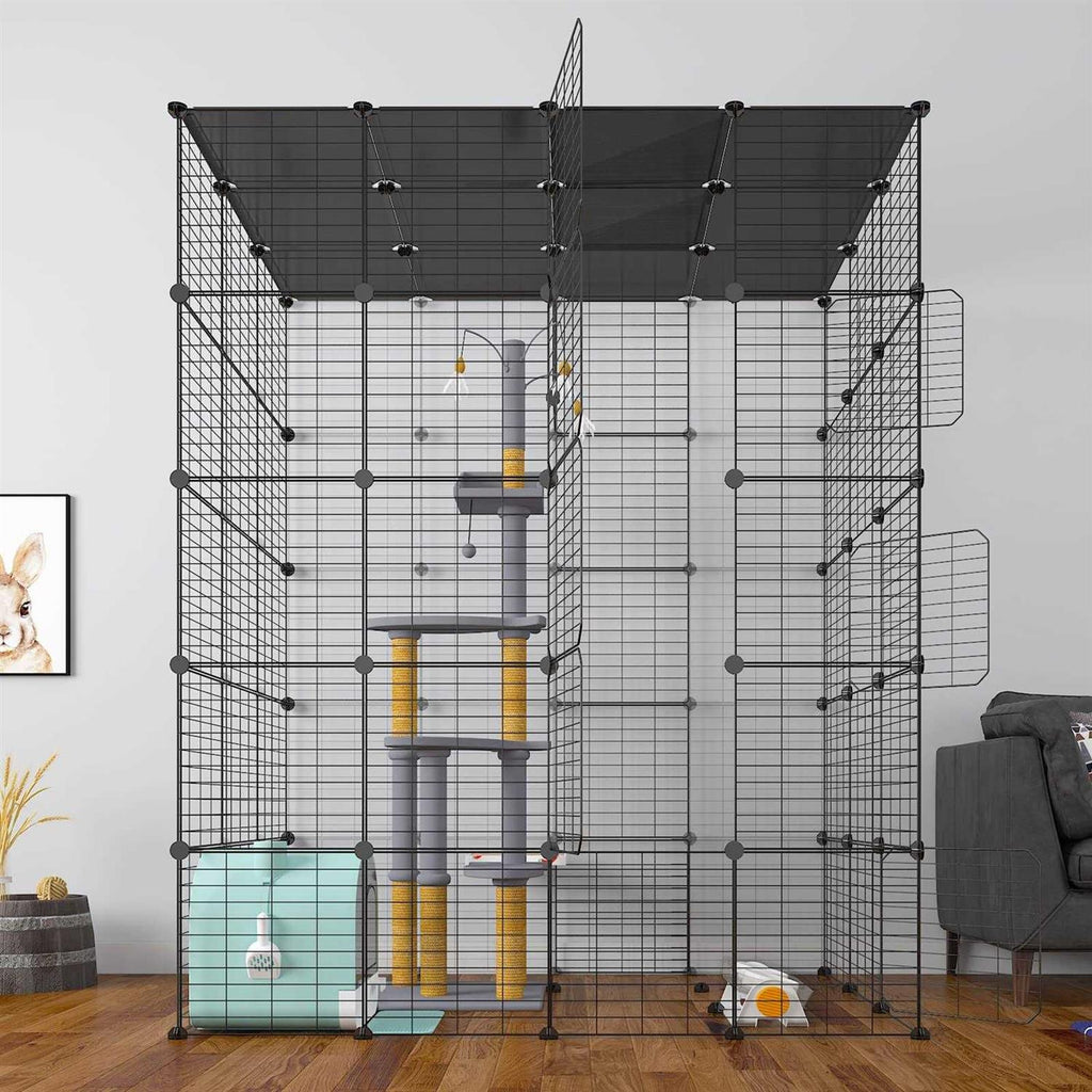 Large Cat Cage Metal Wire Kennels Crate U639