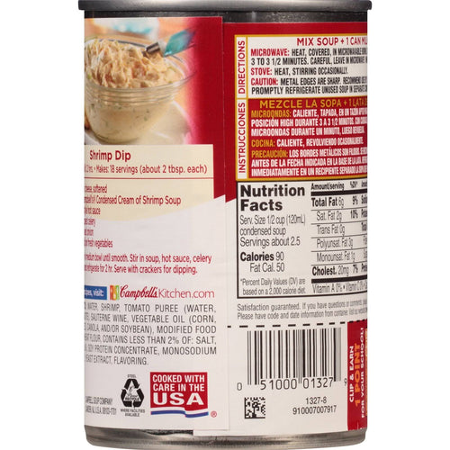 10.5 oz Can Cream of Shrimp Soup Pack of 12 C1413