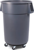 44 Gallon Waste Container with Black Dolly D406