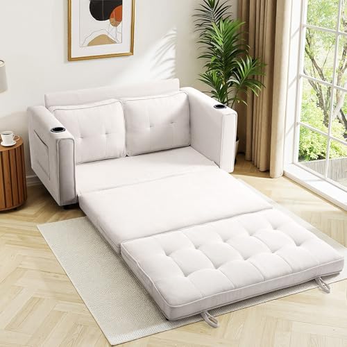Dark Blue Convertible Sleeper Sofa A7929
