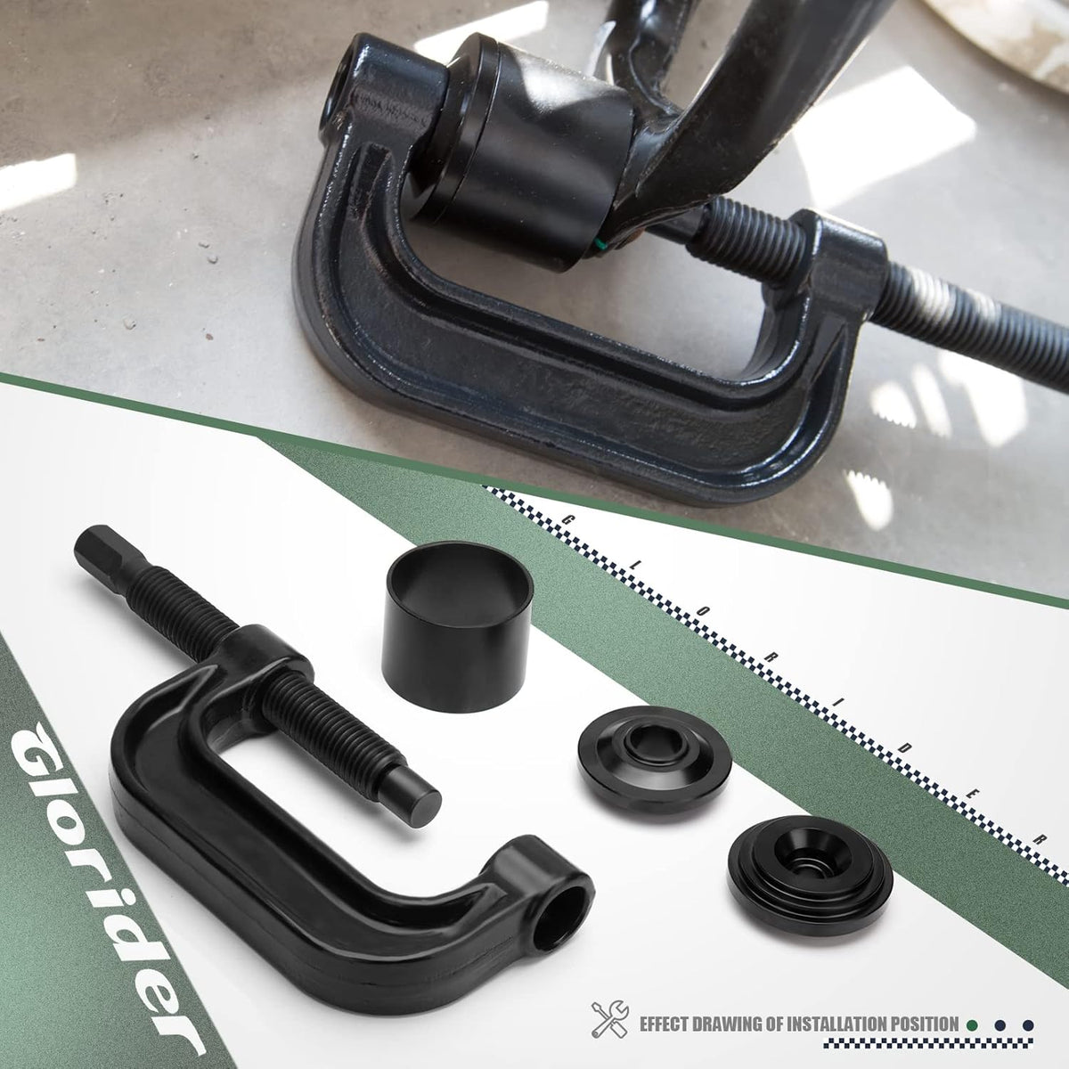 Ball Joint Press U Joint Removal Tool with 4-wheel Adapters I457