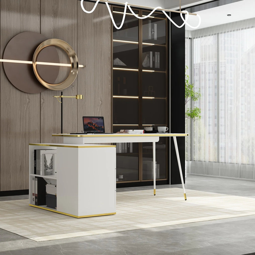 55.1" Corner Computer Desk V206