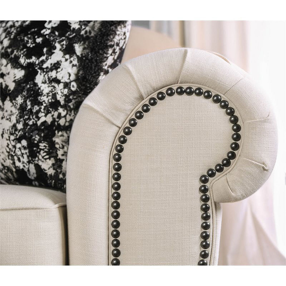 Beige Fabric 2-Piece Sofa Set G594