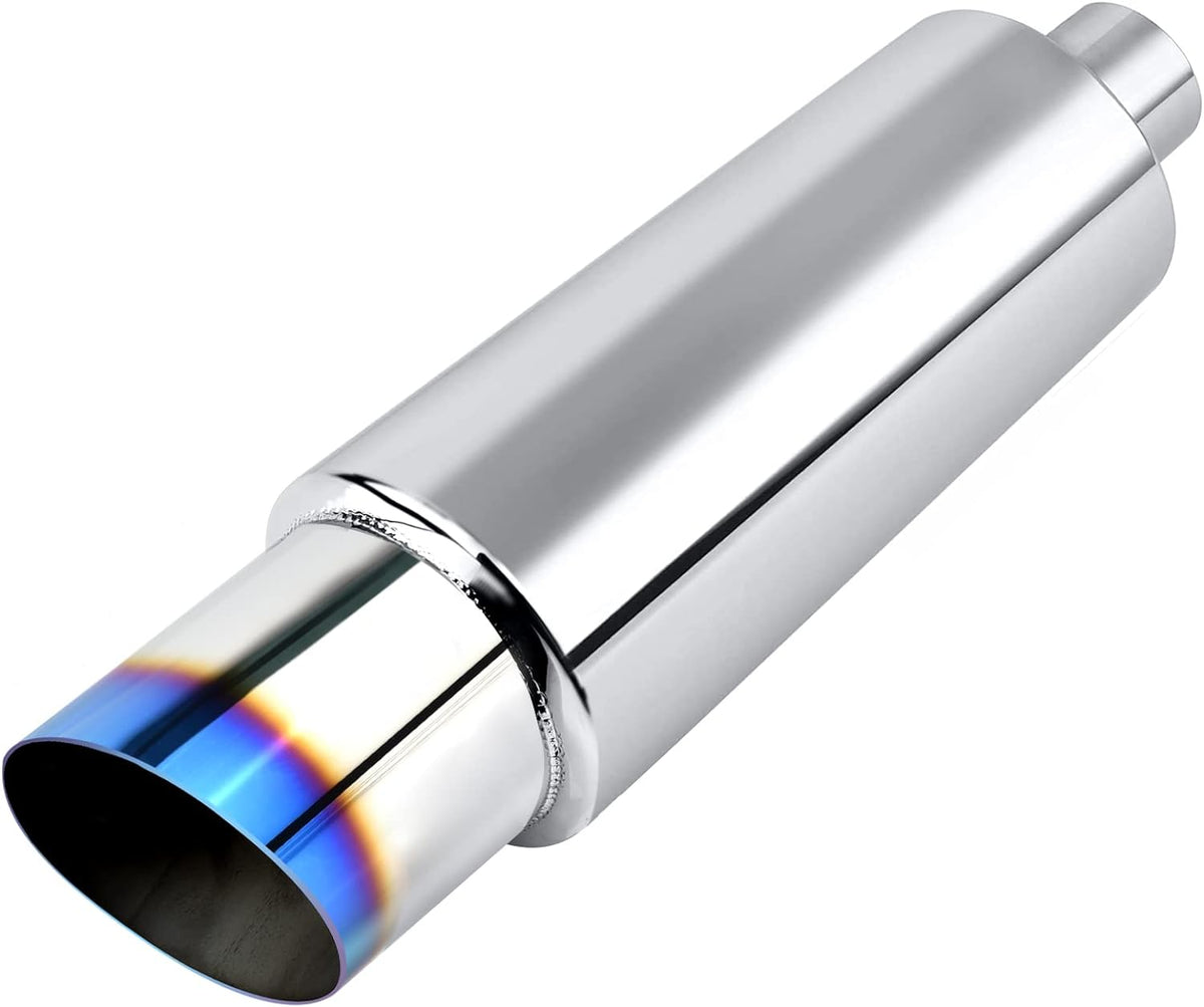 Stainless Steel Exhaust Tip, 15" Length, 2.25'' Inlet 3'' Outlet, Pack of 2 X9412