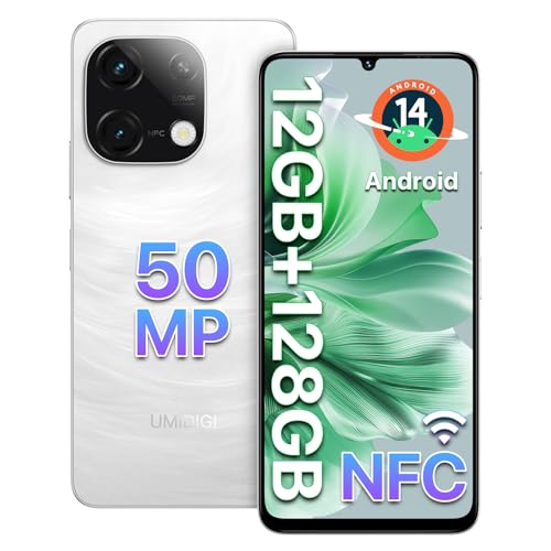 Android 14 Unlocked Smartphone 12GB 128GB 6.75" HD+ 90Hz 5000mAh 50MP White Z661