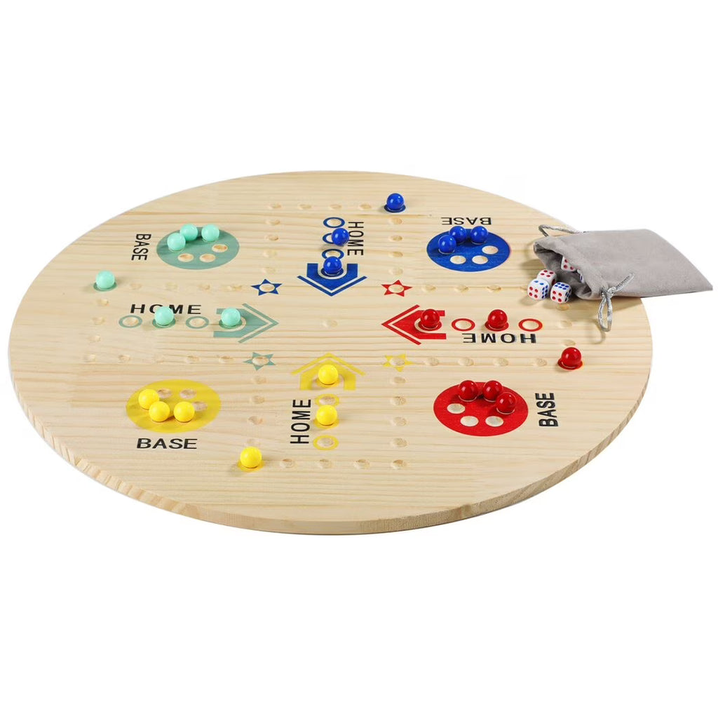 Double-Sided Marble Board Game with 36 Marbles & 8 Dices O359
