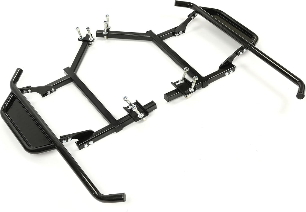 Black Steel Running Boards Set of 2 Side Step Rails B158