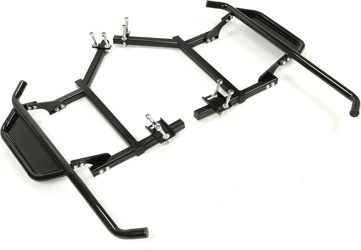 Black Steel Running Boards Set of 2 Side Step Rails B158