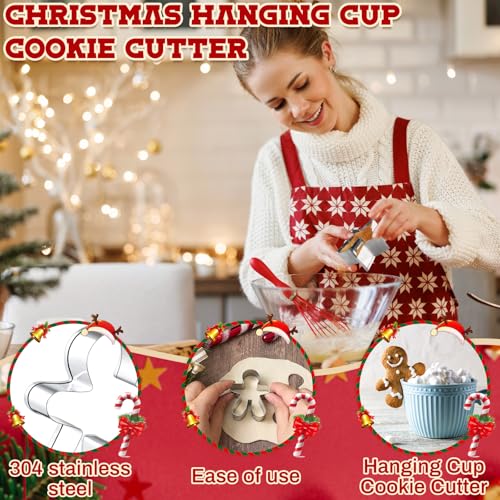 7 Pcs Stainless Steel Christmas Mug Topper Cookie Cutters F634