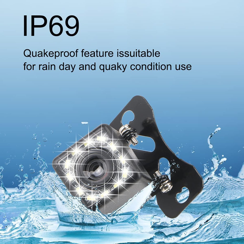 Wireless Backup Camera 4.3 Inch FHD 1080P Waterproof Reversing Camera Pack of 2 U395882