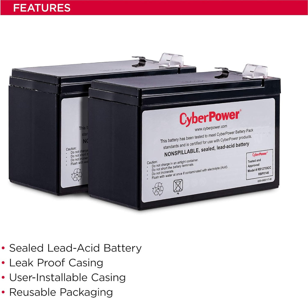 12V/7Ah UPS Replacement Battery Cartridge J5955