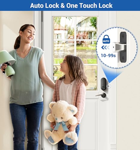 Oil Rubbed Bronze Keyless Entry Door Lock with 2 Lever Handles T595767