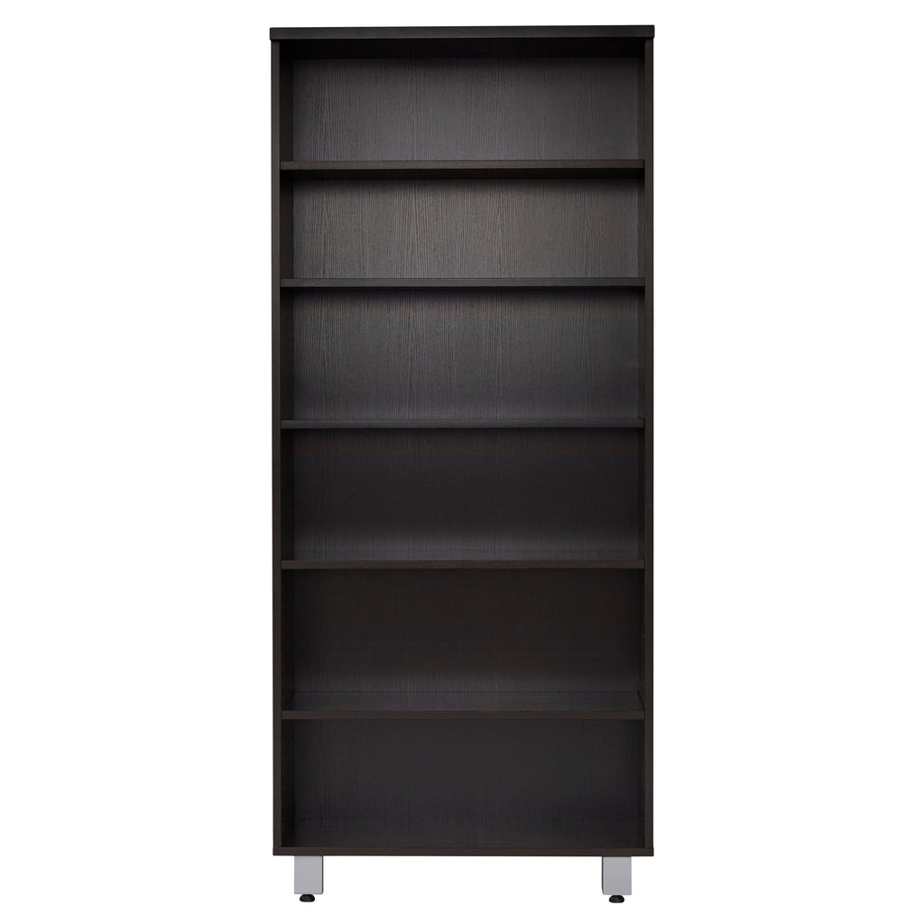 Contemporary Bookcase with 6 Shelves in Gray B952951