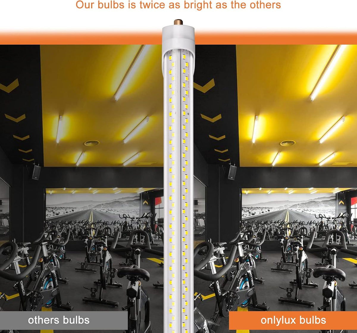 8 Foot 90W 5000K 12150lm T8 T10 T12 LED Tube Light (8 Pack) U132807