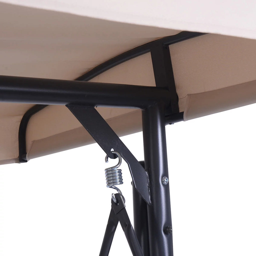 Converting Outdoor Swing Canopy Hammock 3 Seats Beige D8422