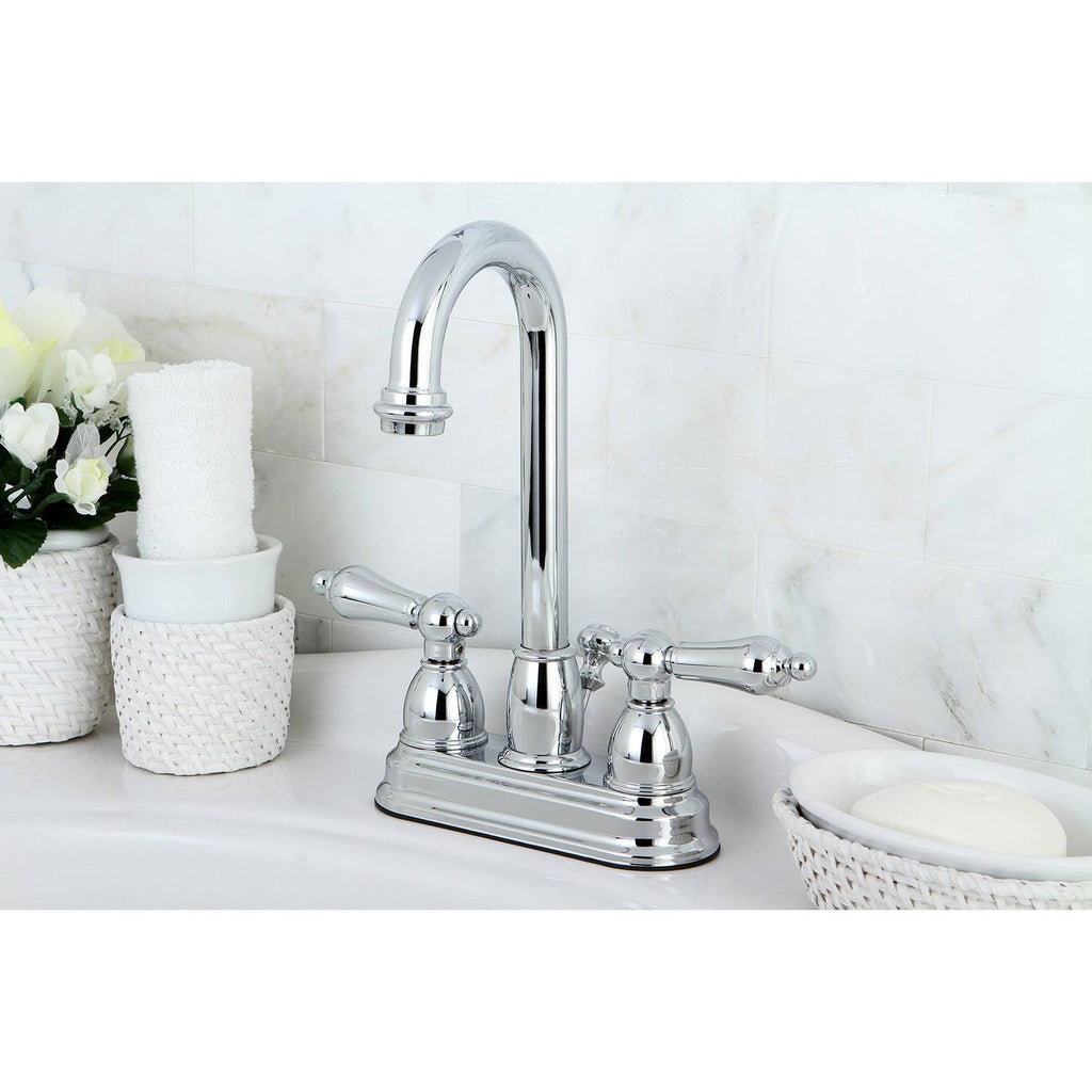 Two Handle Centerset Lavatory Faucet with Pop-Up Polished Brass U27013
