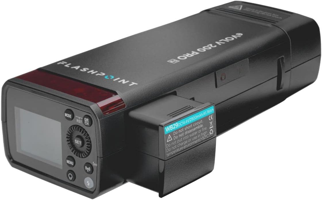 200Ws Pocket Flash Strobe with Bare Bulb and Speedlite Fresnel Flash Head I2867