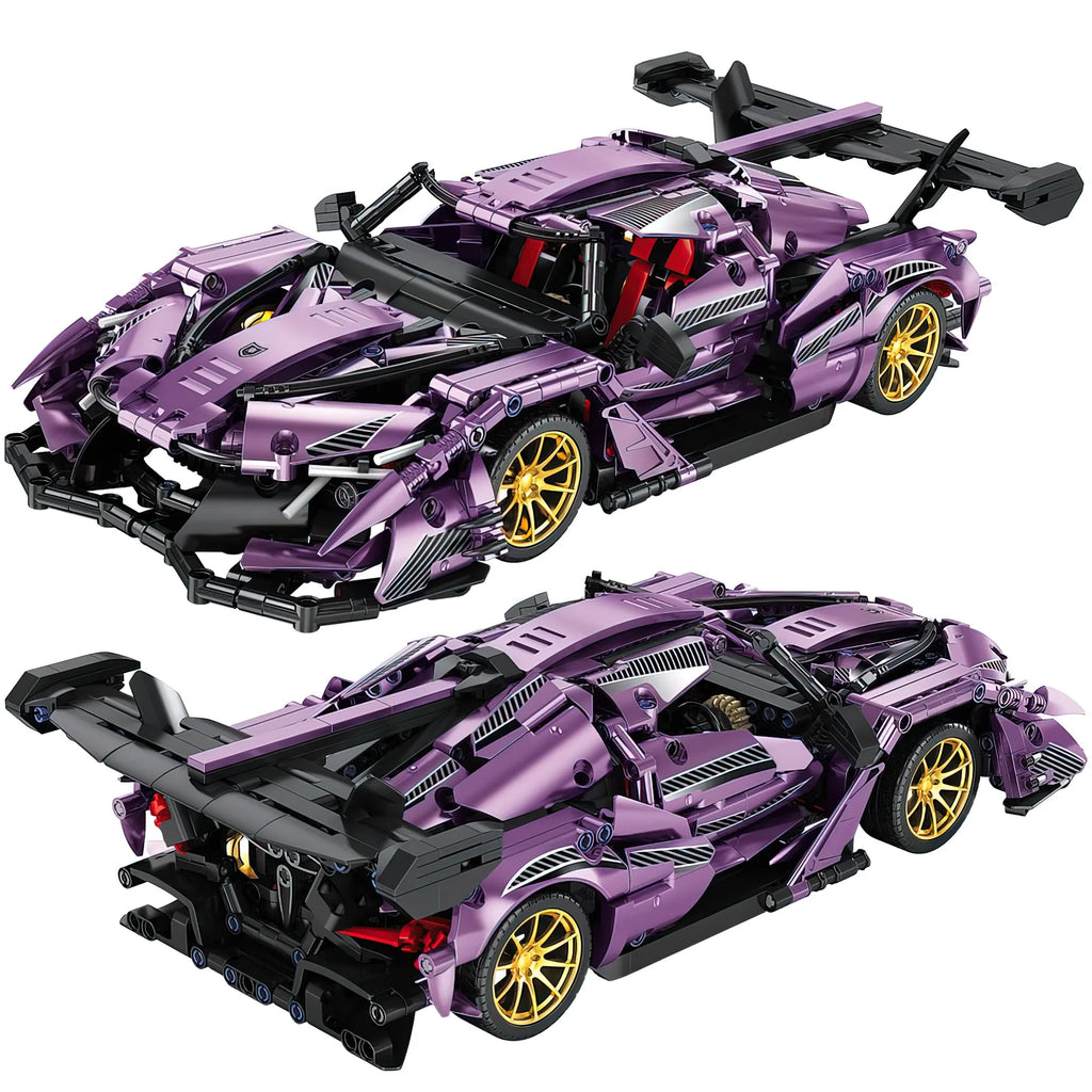 Purple Speed Champion Super Sports Car Building Block Set B241