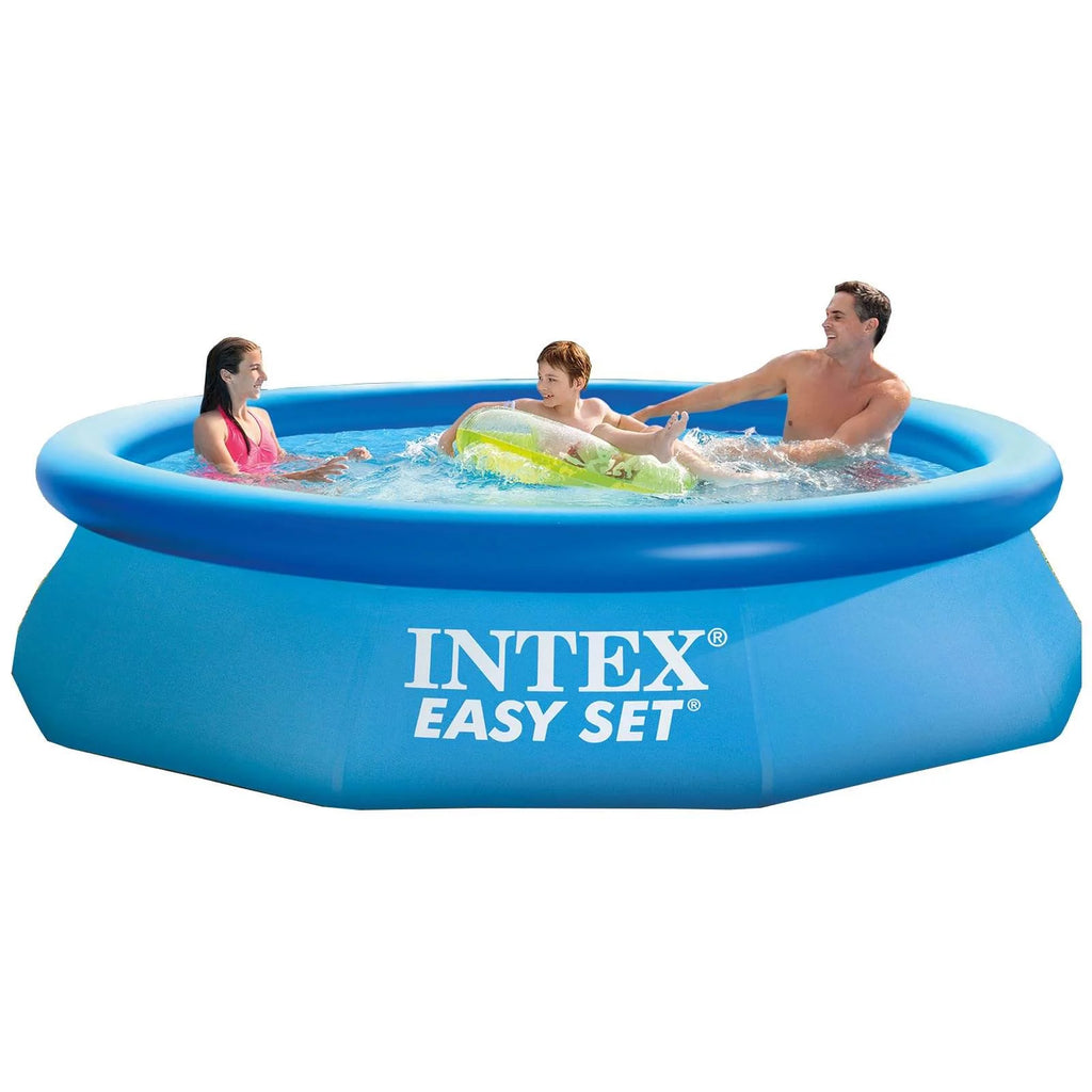 10ft Round Pool Cover & Easy Set Inflatable Pool I30963