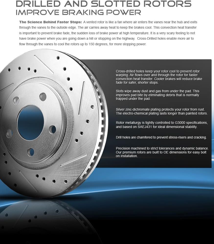 8 Lug Rotors + Ceramic Brake Pads + Clips C483