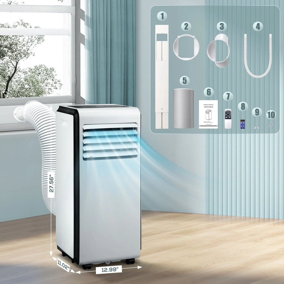 5,000 BTU Portable Air Conditioner Dehumidifier Fan I538