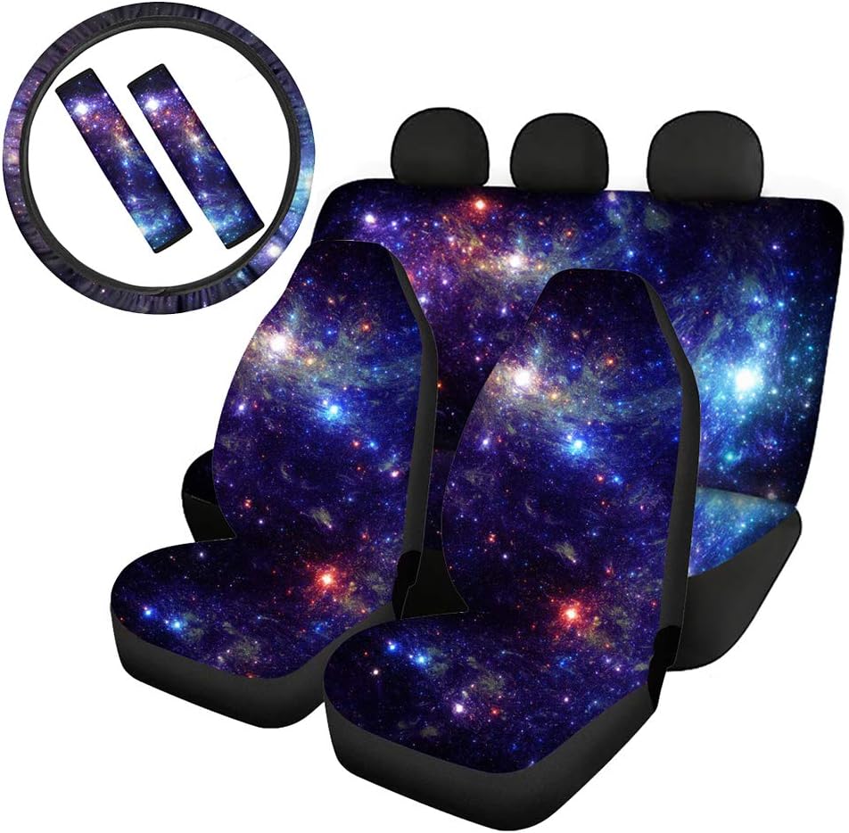 Pink Cow Print Universal Car Seat Covers Set H968332