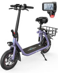 Electric Scooter with Seat, 450W Motor, Foldable D372