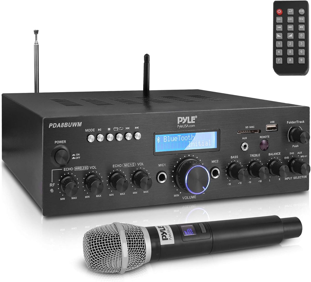 200W Dual Channel Wireless Microphone Power Amplifier System I428624