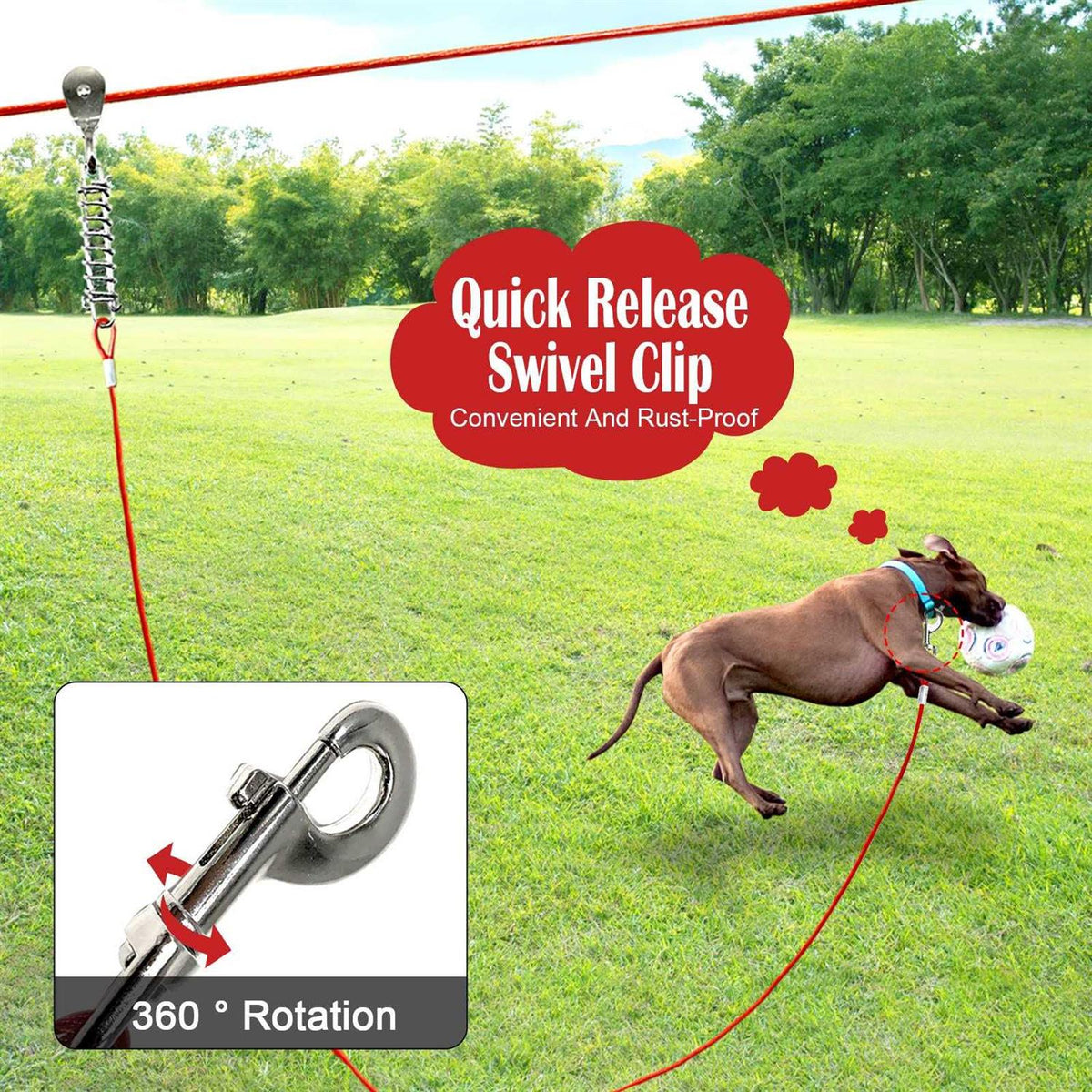 100FT Dog Tie Out Cable H3946