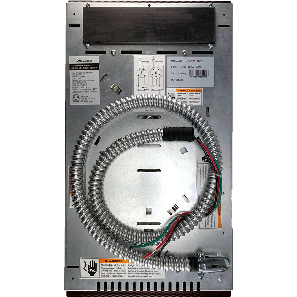 12 in. 240V Built-in Electric Radiant 2-Burner Cooktop L750
