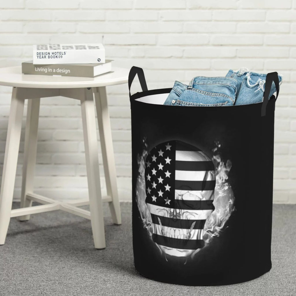 Collapsible 62L Black Laundry Basket M6881