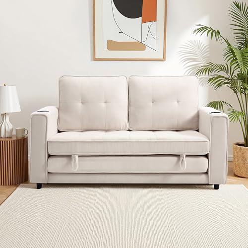 Dark Blue Convertible Sleeper Sofa A7929