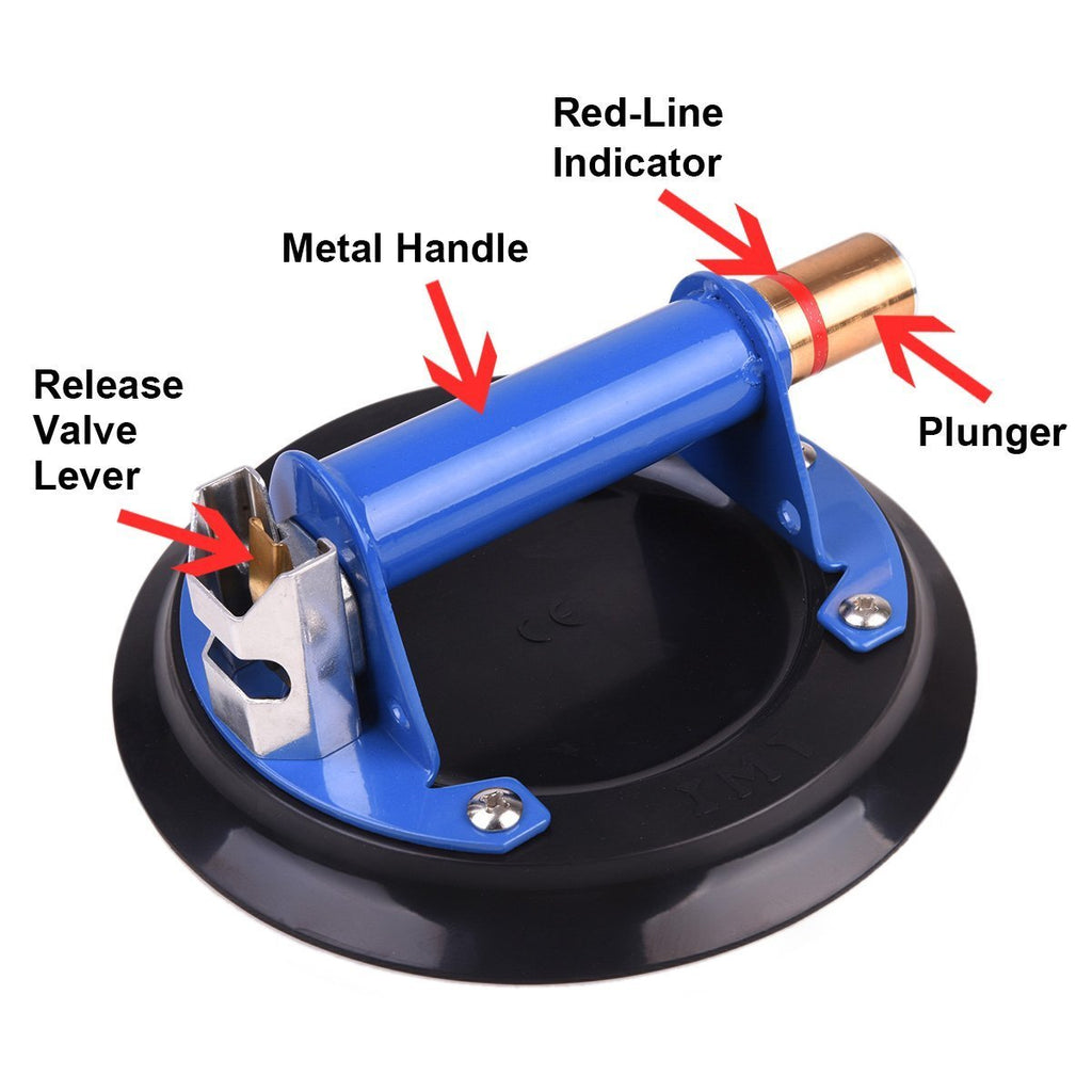 8 Glass Suction Cup Vacuum Glass Lifter with Metal Handle and Brass Pump H795521