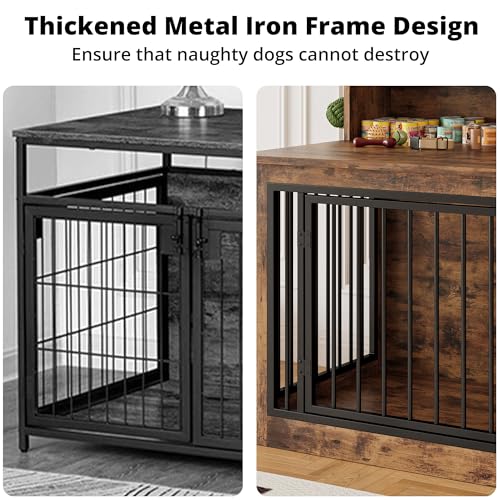 Extra Large Wooden Dog Crate with Storage T15350