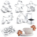 7 Pcs Stainless Steel Christmas Mug Topper Cookie Cutters F634