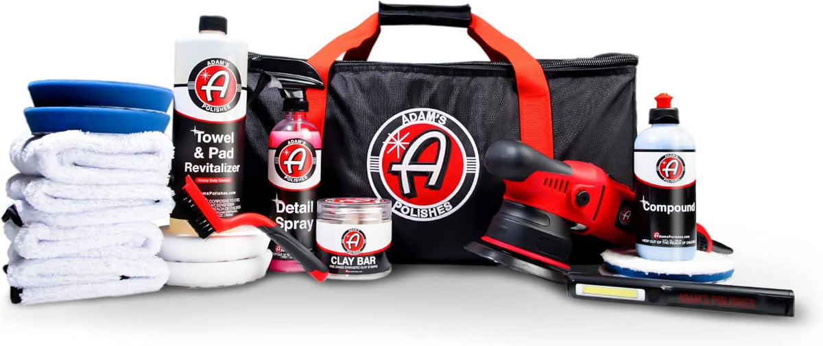 9mm Dual Action Car Polisher Polishing Kit with Polish, Compound & Pads L5520