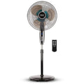 Black 3-Speed Oscillating Stand Fan with Remote I489