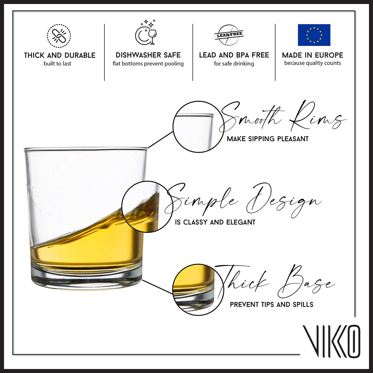 8.25 Ounce Whiskey Glasses Set of 12 G6767