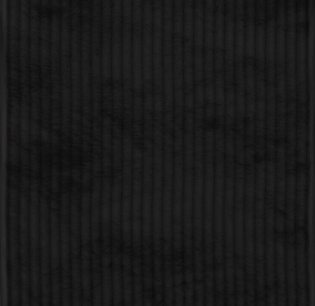 Gold PU Strip Wingback Velvet Upholstered Bed Black, Full C1777