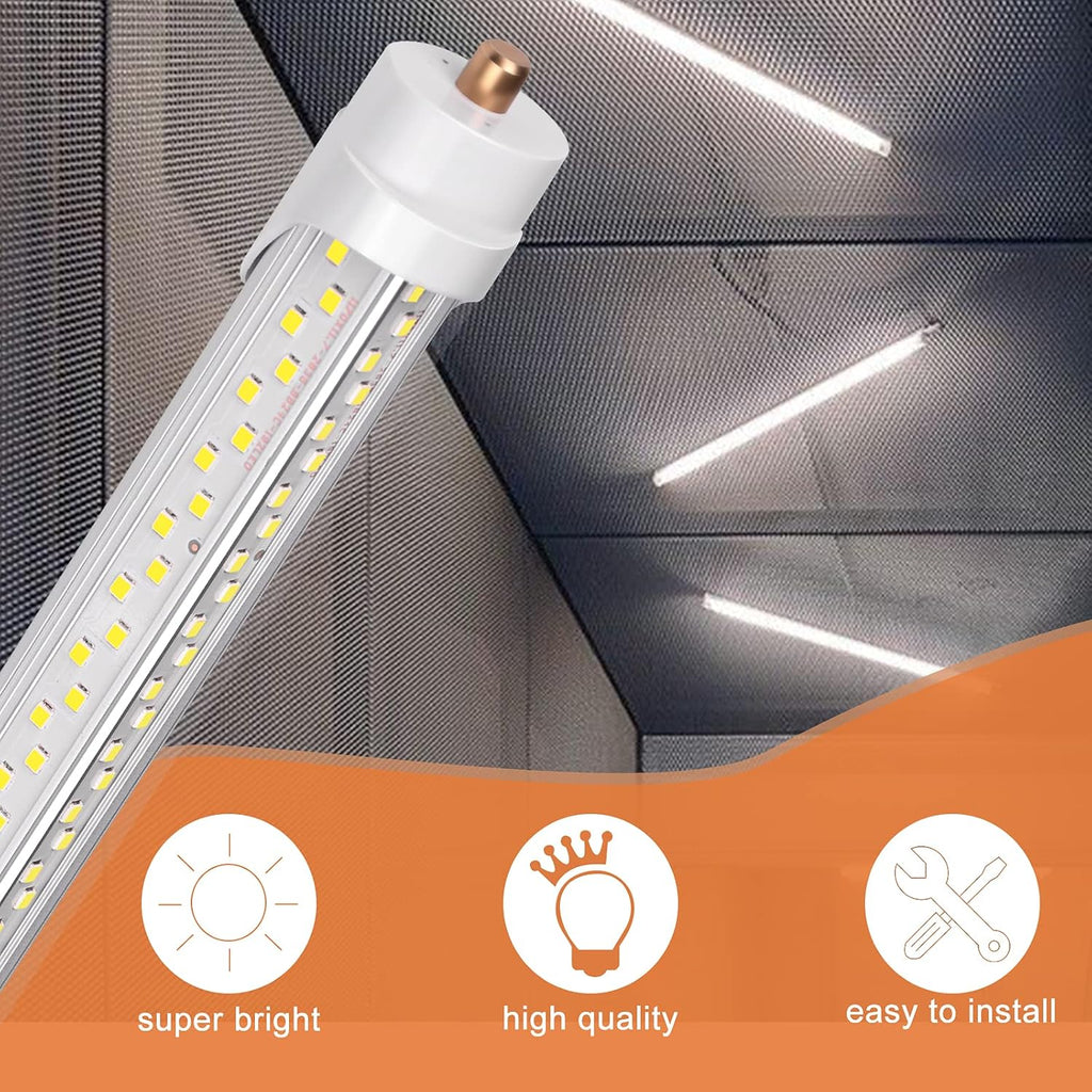 8 Foot 90W 5000K 12150lm T8 T10 T12 LED Tube Light (8 Pack) U132807