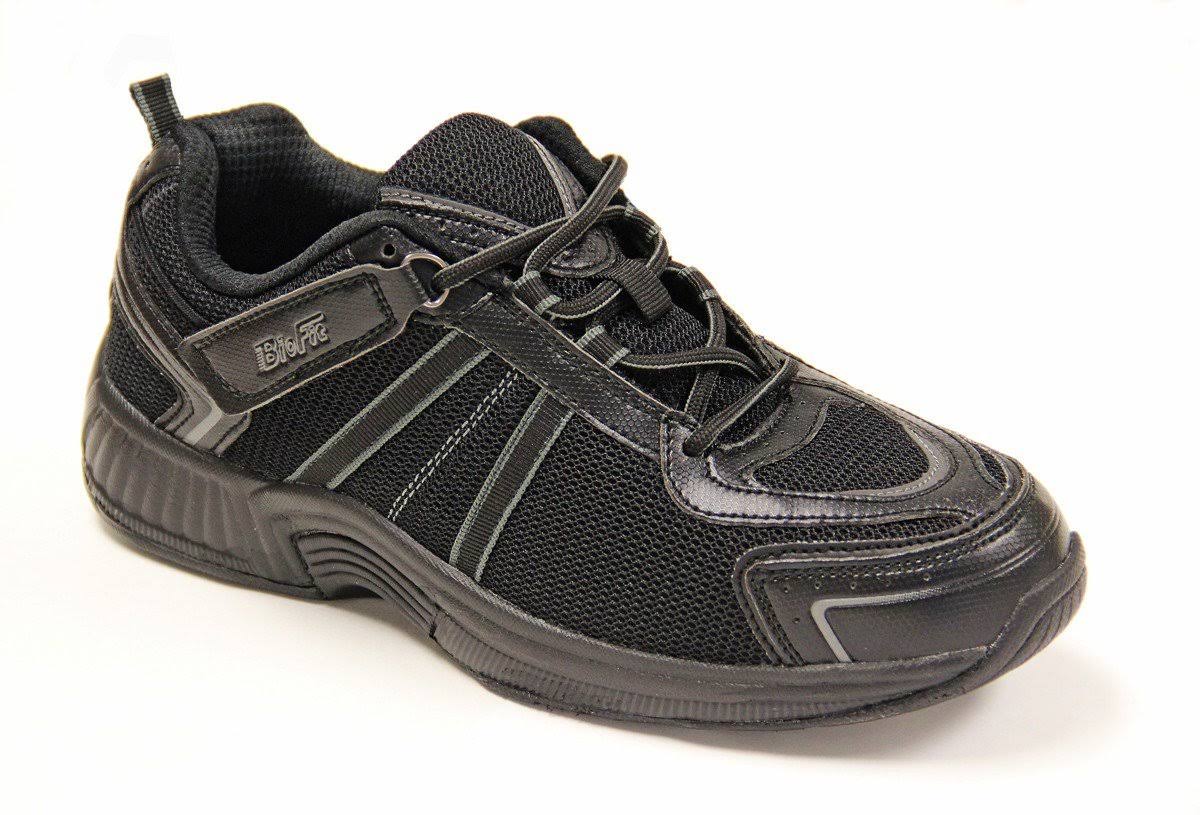 Men&s Black Mesh Orthofeet Shoes U530191