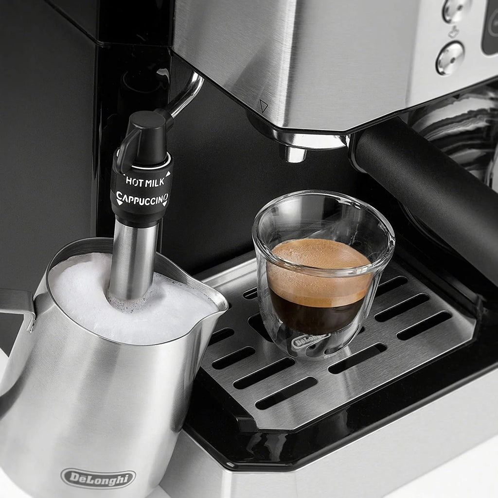 Combination Coffee Maker & Espresso Machine with Milk Frother and Glass Coffee Pot E609428